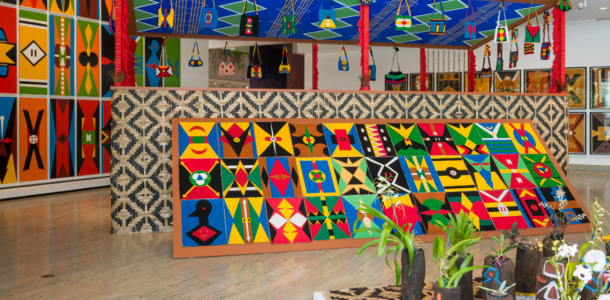 A view of works by artist collective Haus Yuriyal - QAGOMA Art