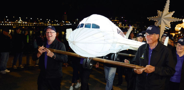 Brisbane Airport lantern at LUMINOUS parade