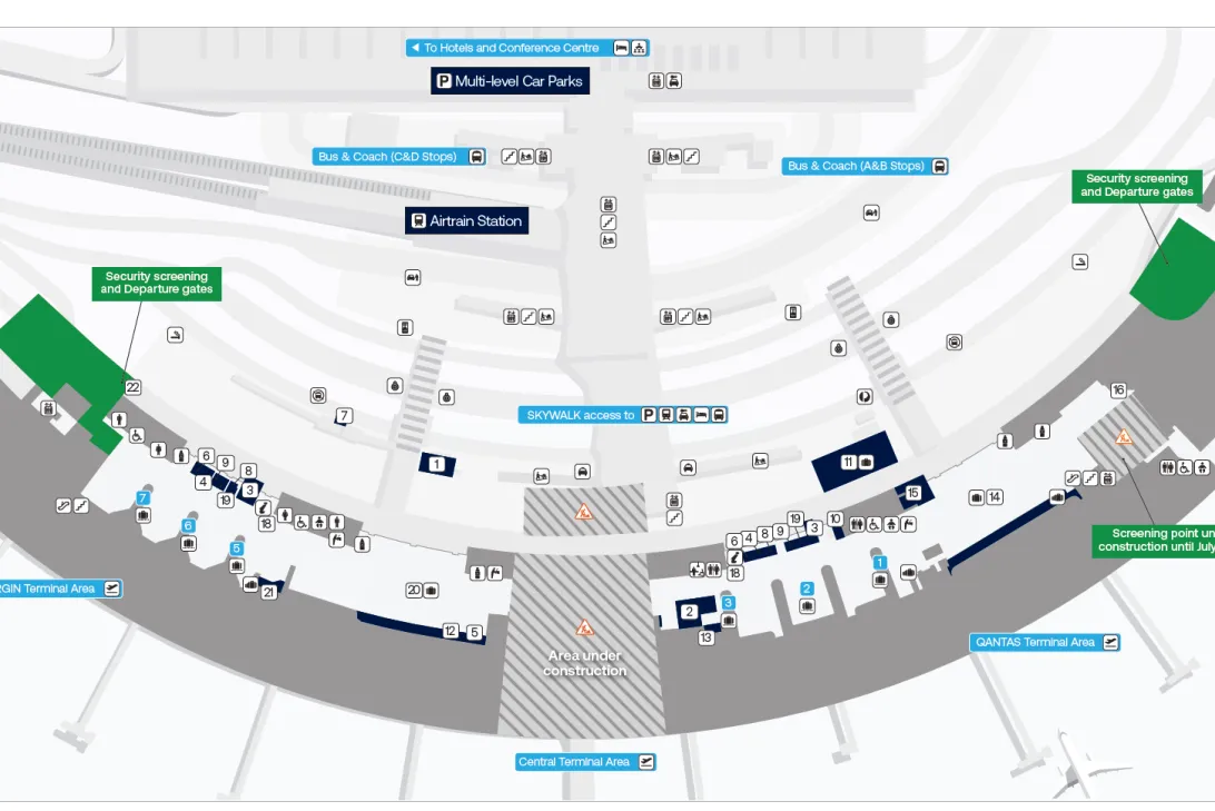 Domestic Terminal map