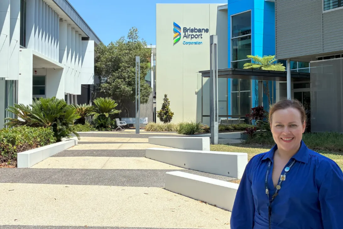 Helen Clarke in front of BAC