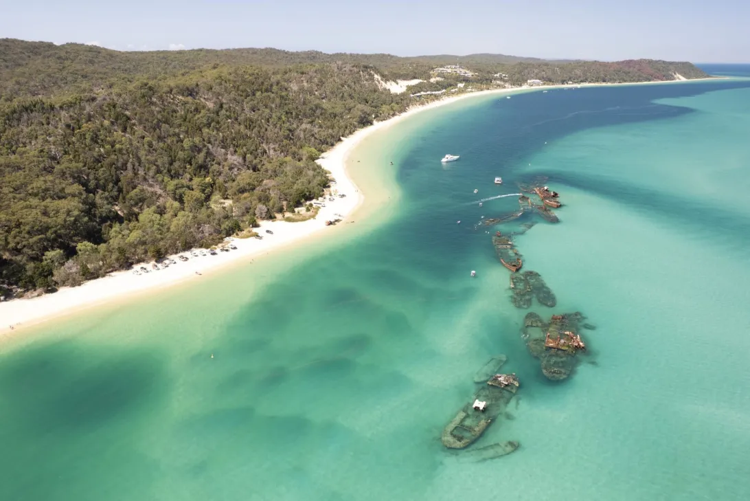 Aerial view of Tangalooma