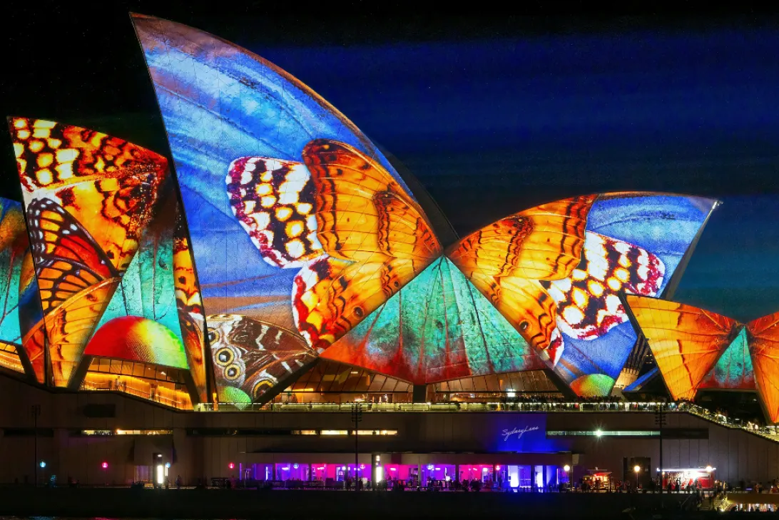 Artistic projections on the Sydney Opera House