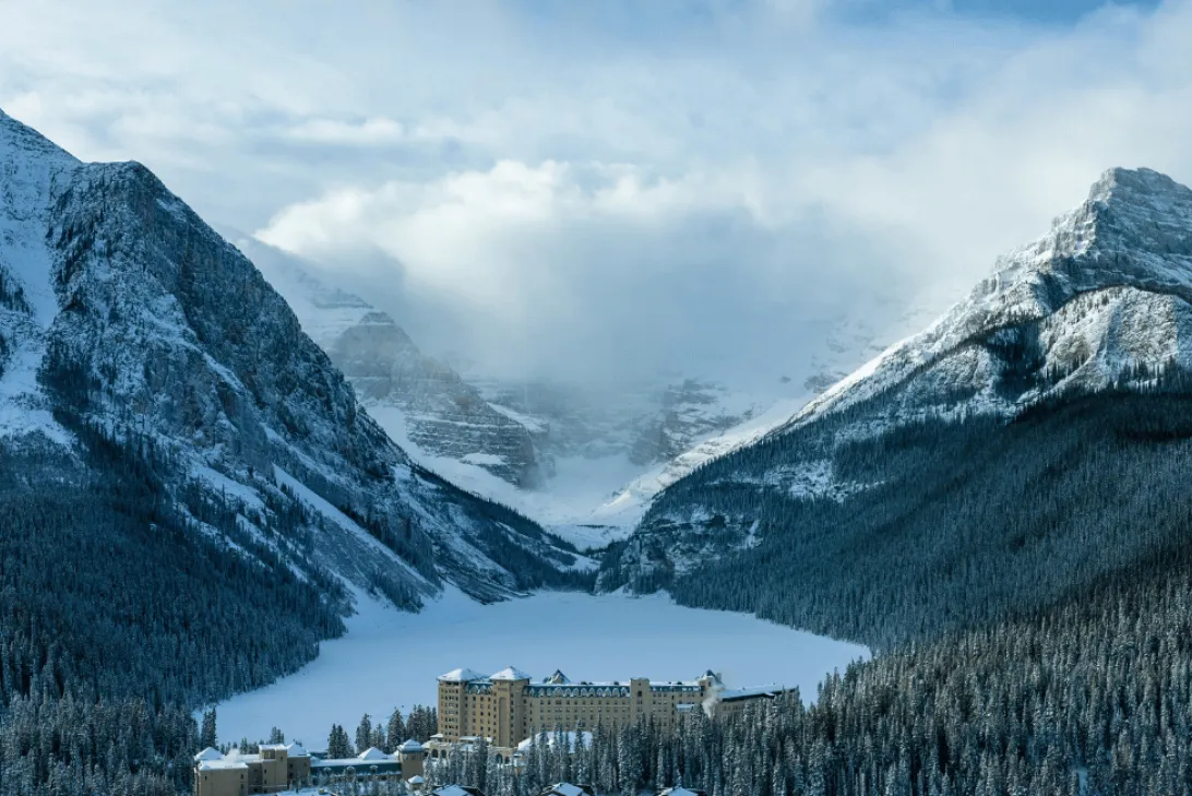 Mountain view at Lake Louise in Canada