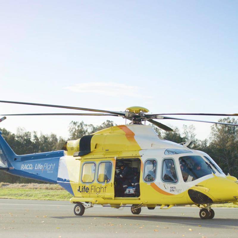 RACQ LifeFlight is a fleet of 10 helicopters across seven bases around Queensland RACQ LifeFlight is a fleet of 10 helicopters across seven bases around Queensland