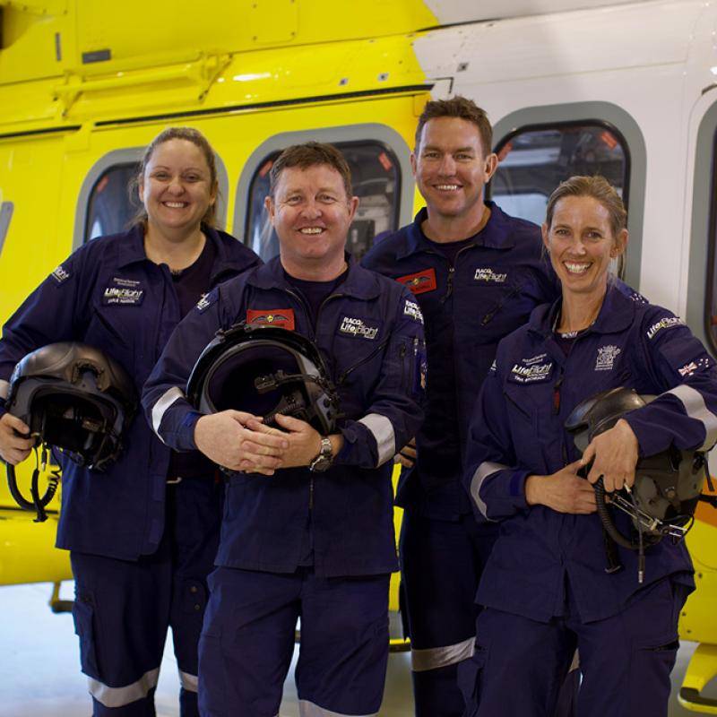 The Brisbane-based RACQ LifeFlight Rescue crew flew 508 critical missions in FY19
