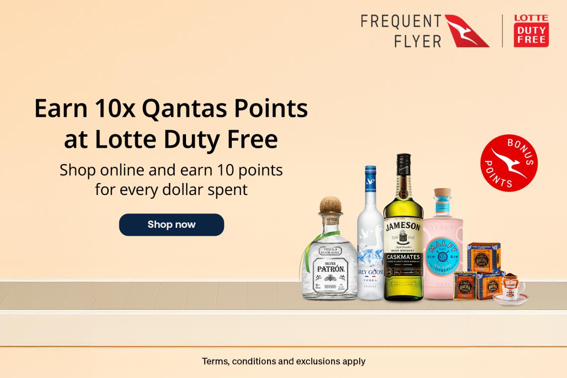 Earn 10x Qantas Points at Lotte Duty Free