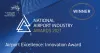 Award winner logo - national Airport industry Awards 2021. Airport Excellence: Innovation Award